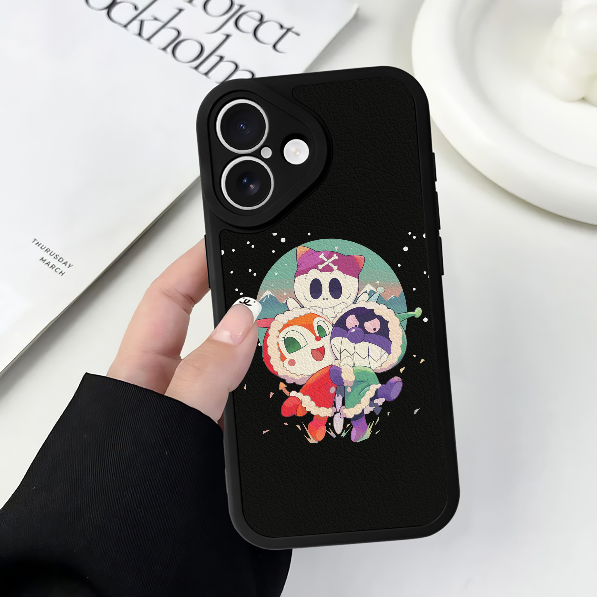 （画像用） アンパンマン Anpanman 【iPhone 16シリーズ対応】シリコンスマホケース（レザー調） 材質：シリコン